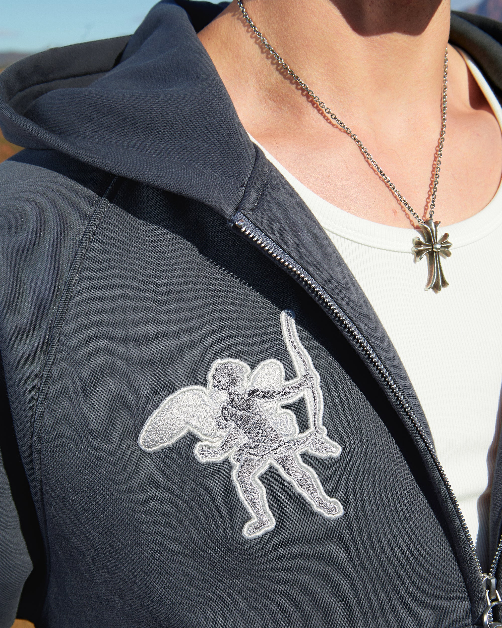APOLLO ZIP HOODIE SLATE - Image 7
