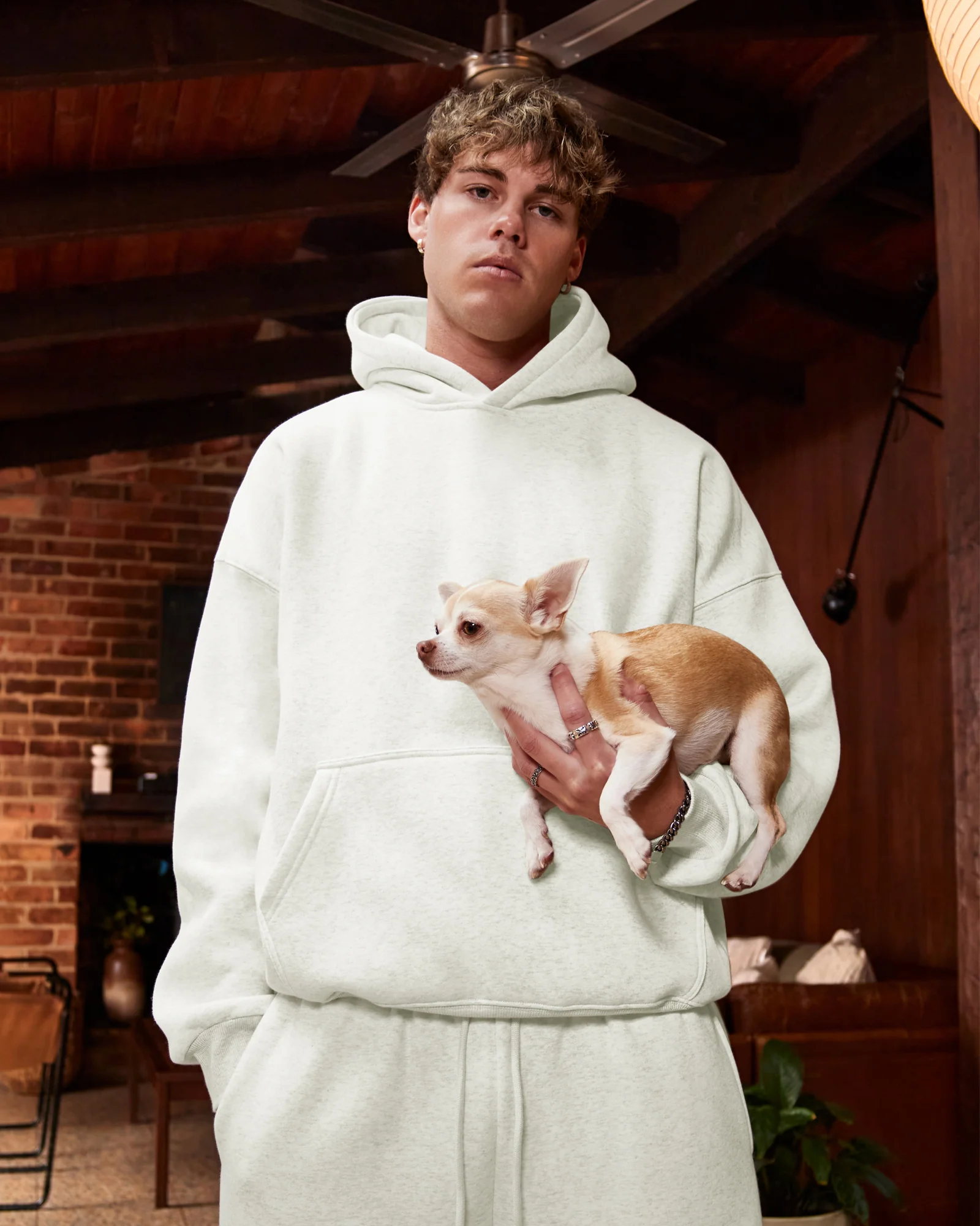CORE BASICS HOODIE OATMEAL - Image 5