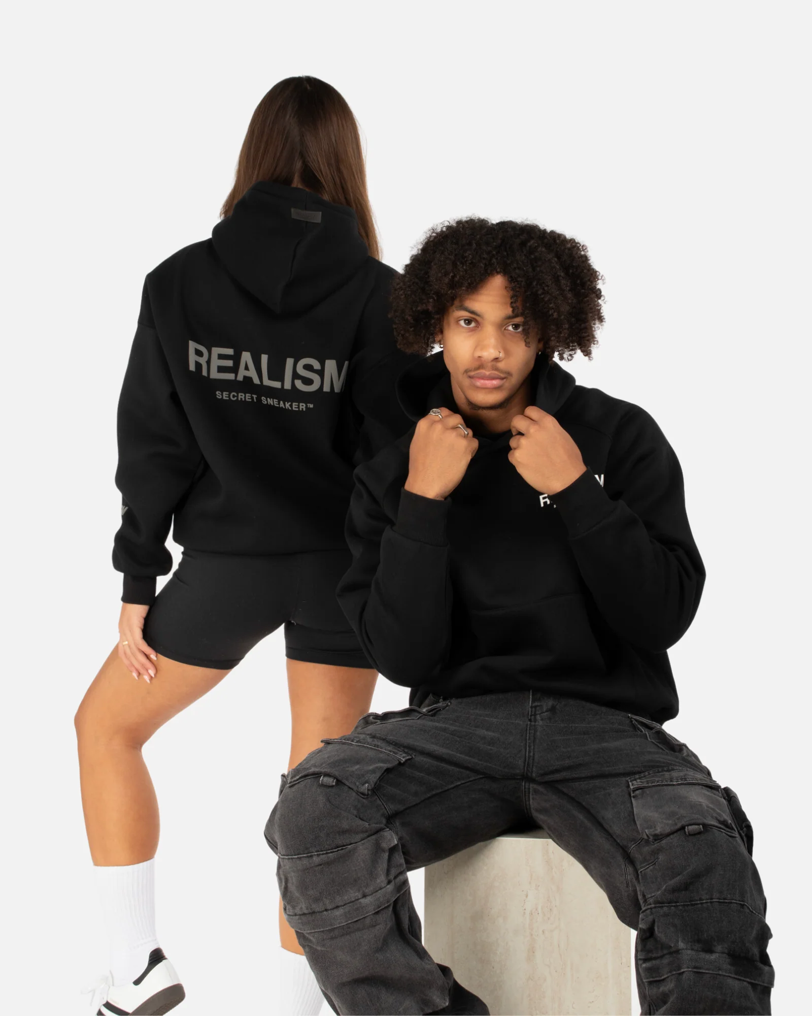 COURT BOXY HOODIE BLACK - Image 4
