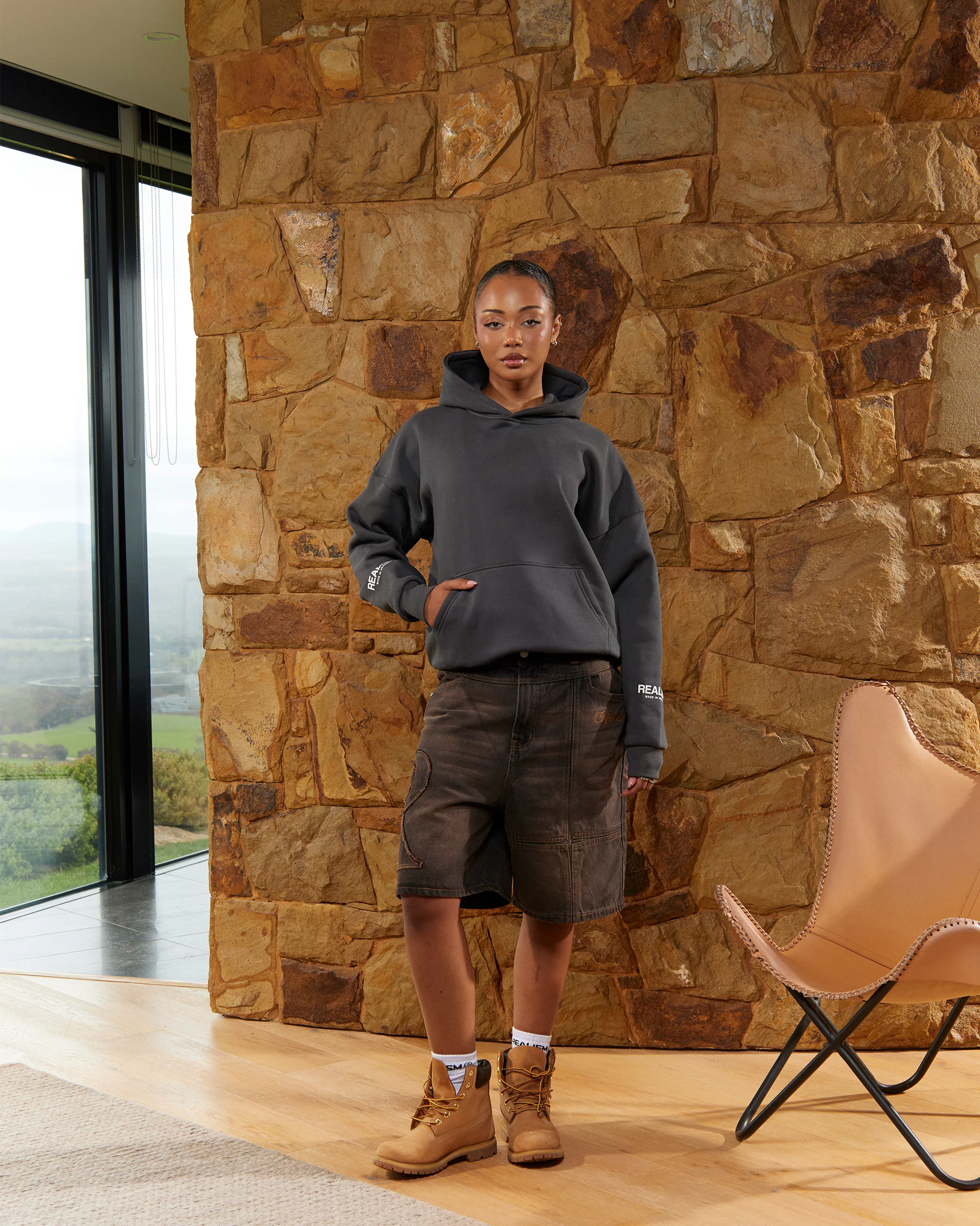 COURT BOXY HOODIE GRAPHITE - Image 5