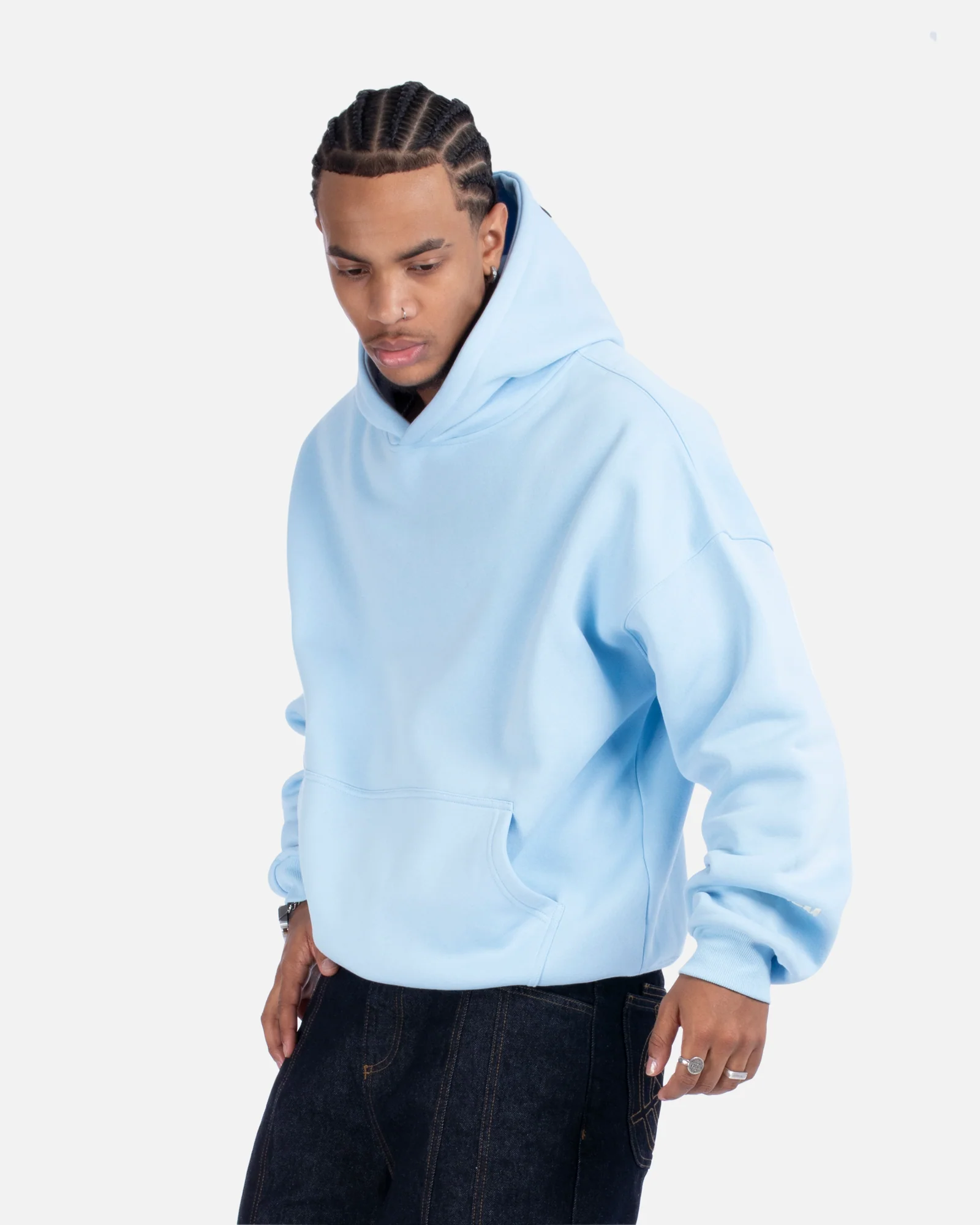 COURT BOXY HOODIE SKY BLUE - Image 13