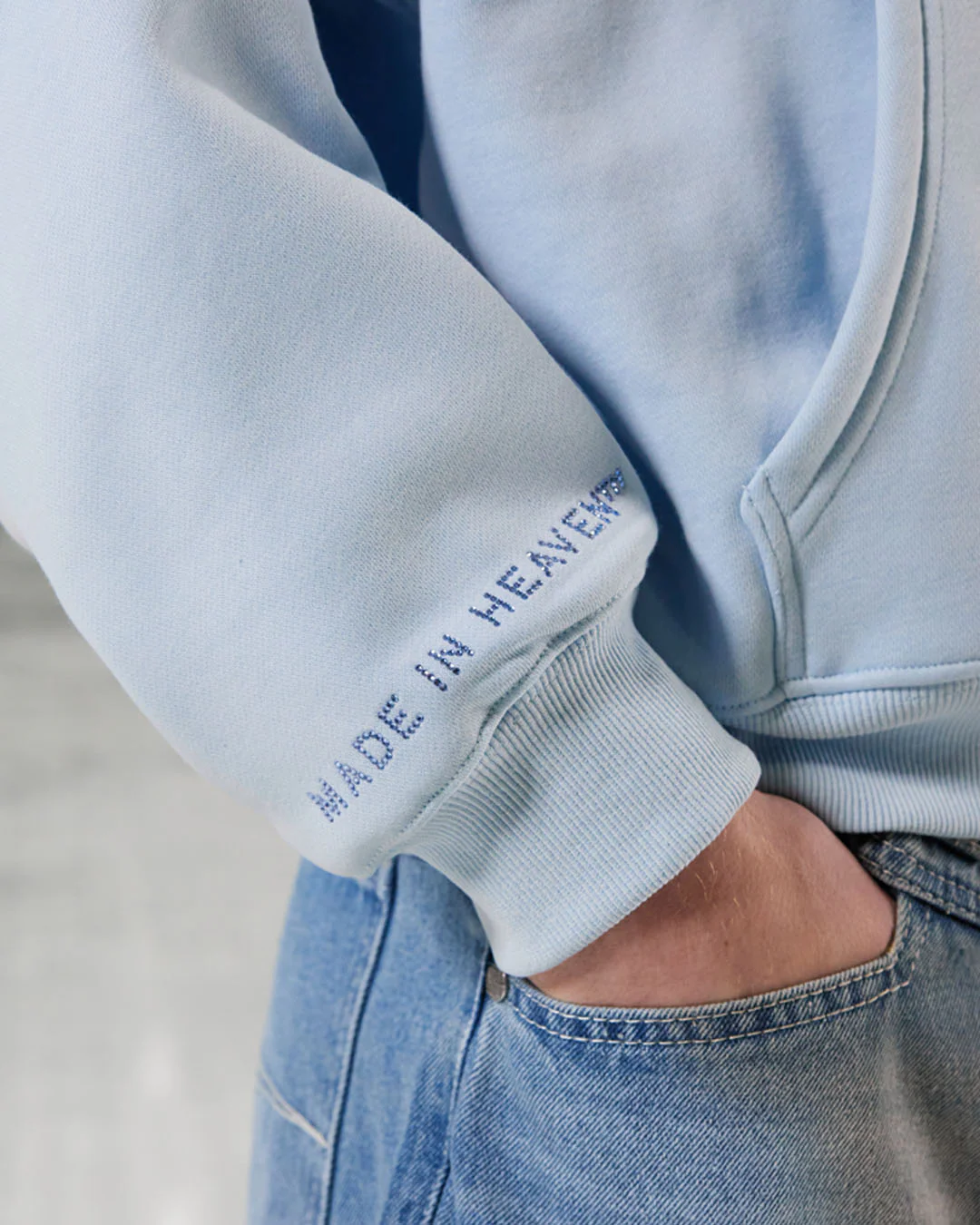 GLIMMER LOGO HOODIE POWDER BLUE - Image 7