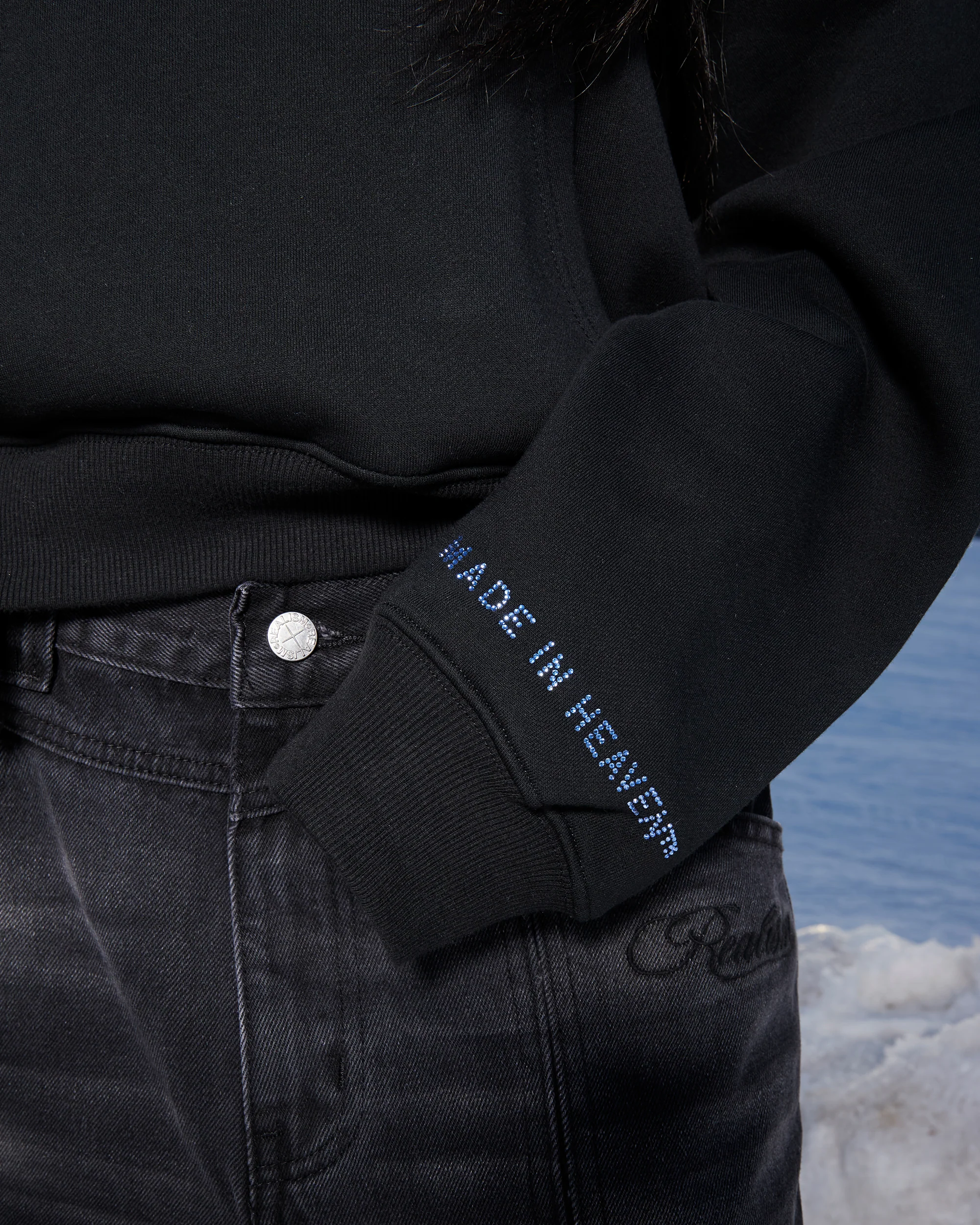 GLIMMER LOGO HOODIE BLACK ICE - Image 8