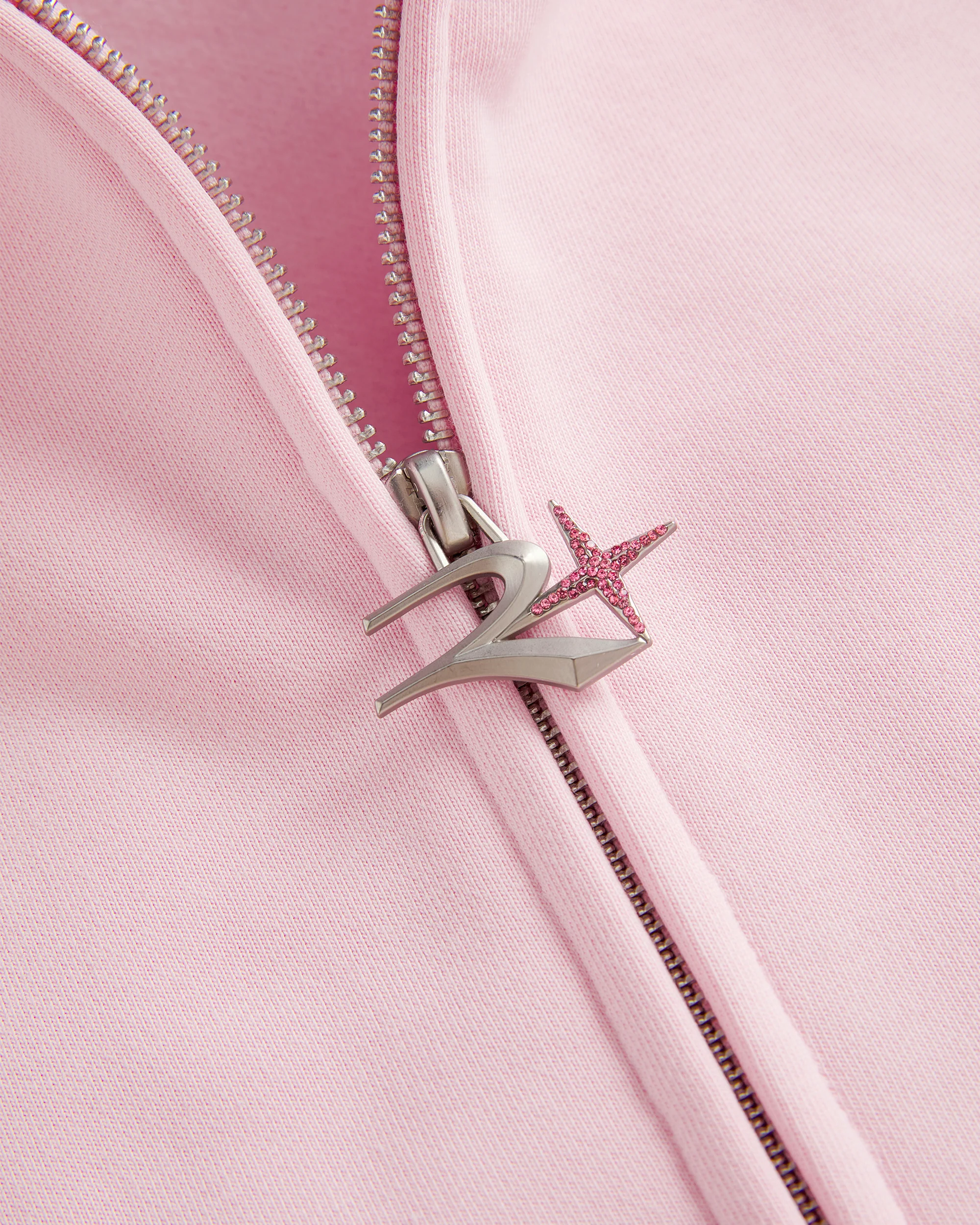 GLIMMER LOGO ZIP HOODIE V2 POWDER PINK - Image 5