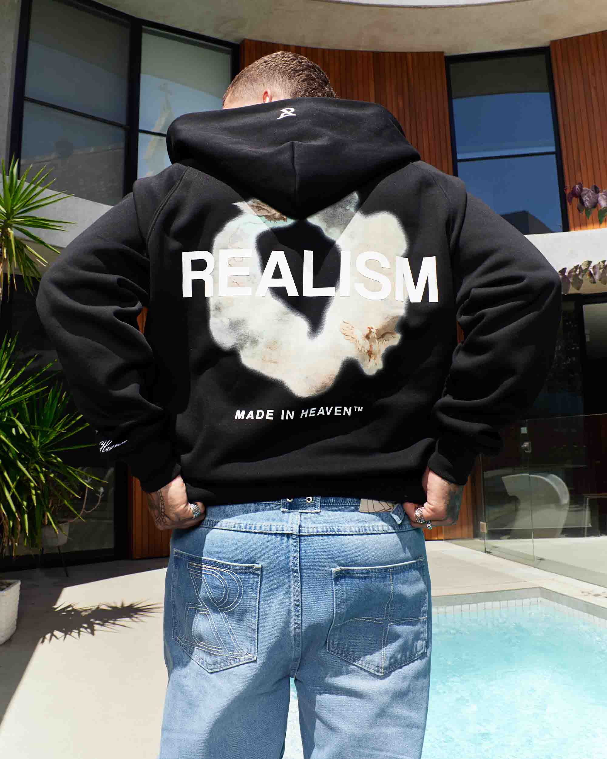 HALO ZIP HOODIE BLACK - Image 4
