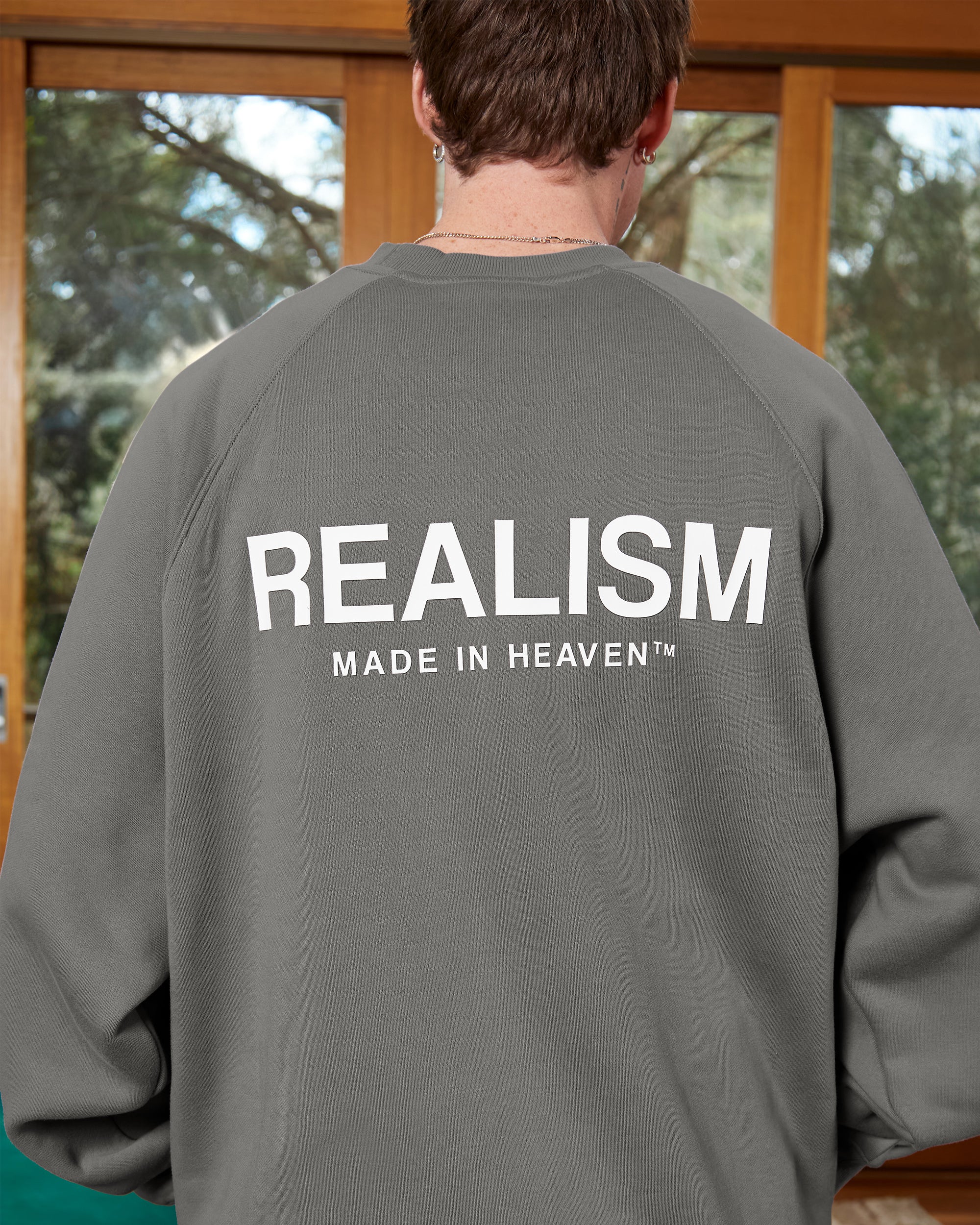 HEAVEN LOGO CREWNECK COOL GREY - Image 9