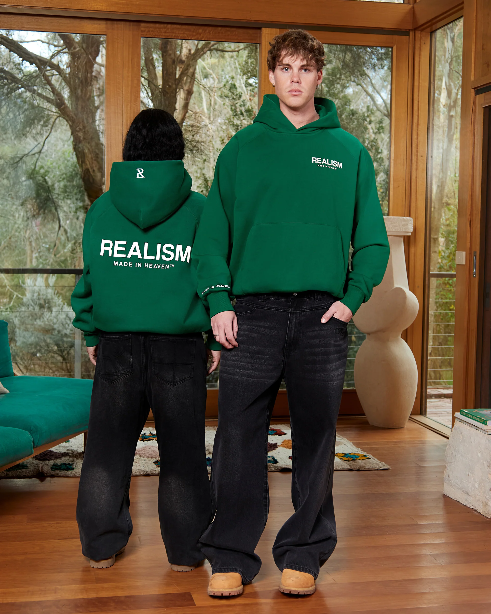 HEAVEN LOGO HOODIE PINE GREEN - Image 3