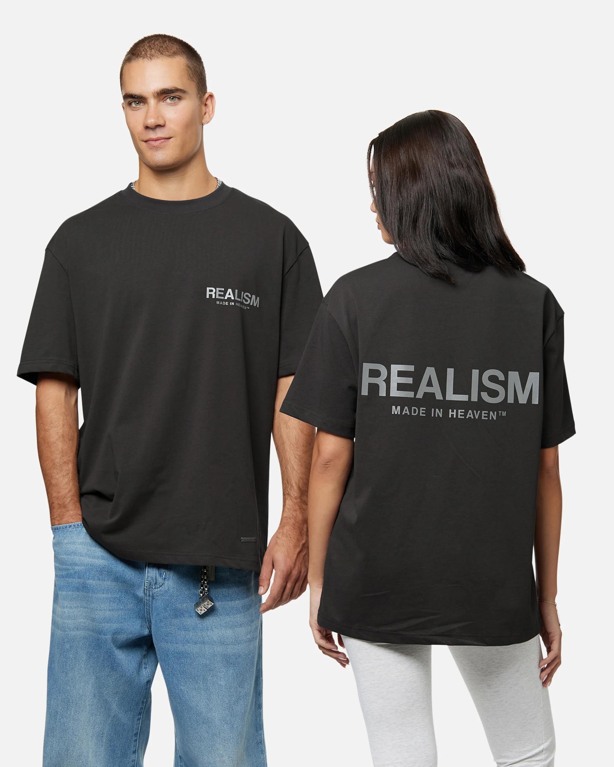 HEAVEN LOGO REFLECTIVE TEE MOON ASH - Image 3