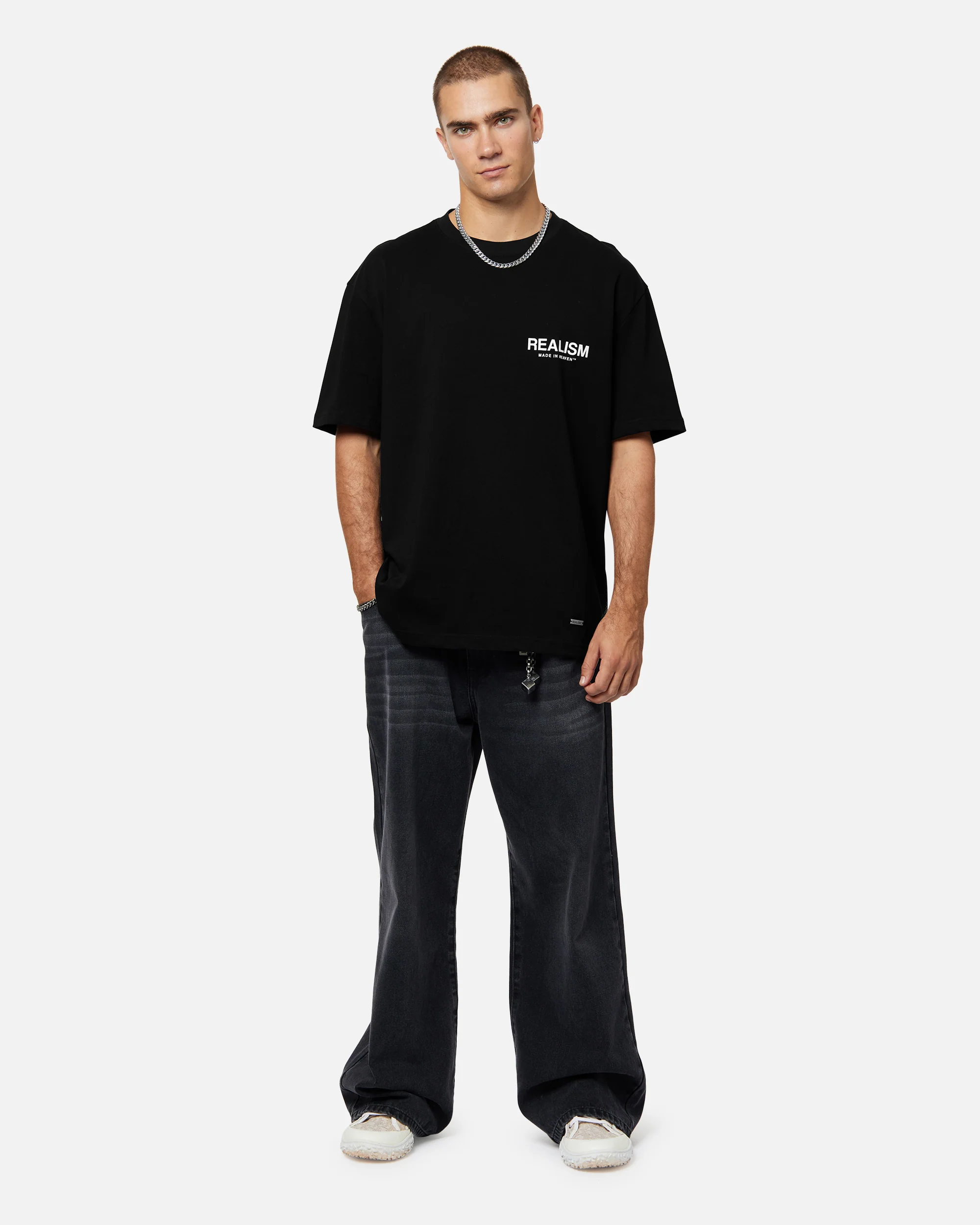 HEAVEN LOGO TEE JET BLACK - Image 4