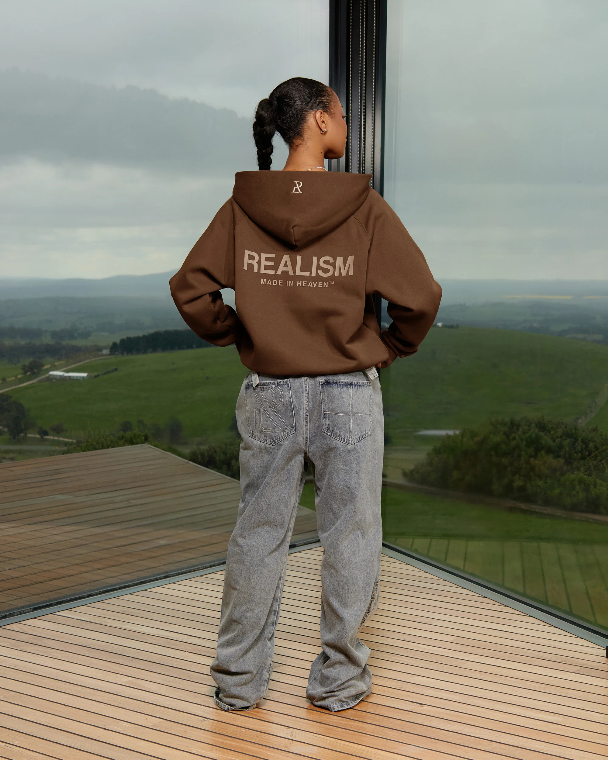 HEAVEN LOGO ZIP HOODIE MOCHA - Image 6