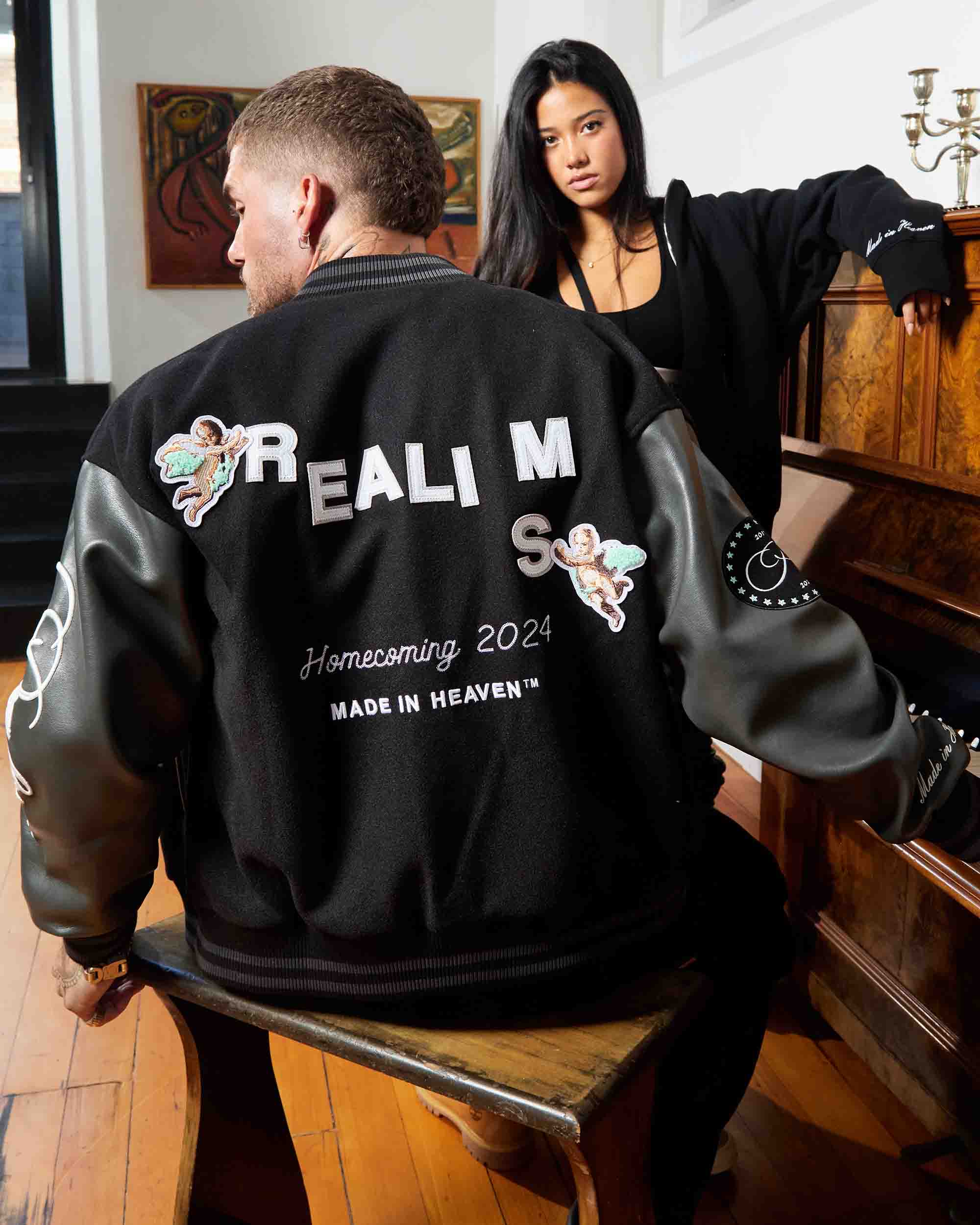 HOMECOMING VARSITY JACKET BLACK - Image 5