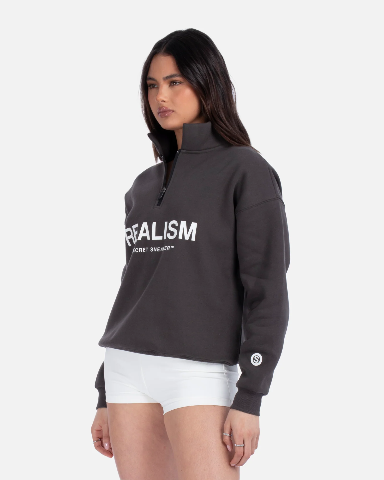 IDOL HALF ZIP SWEATER ASPHALT - Image 4
