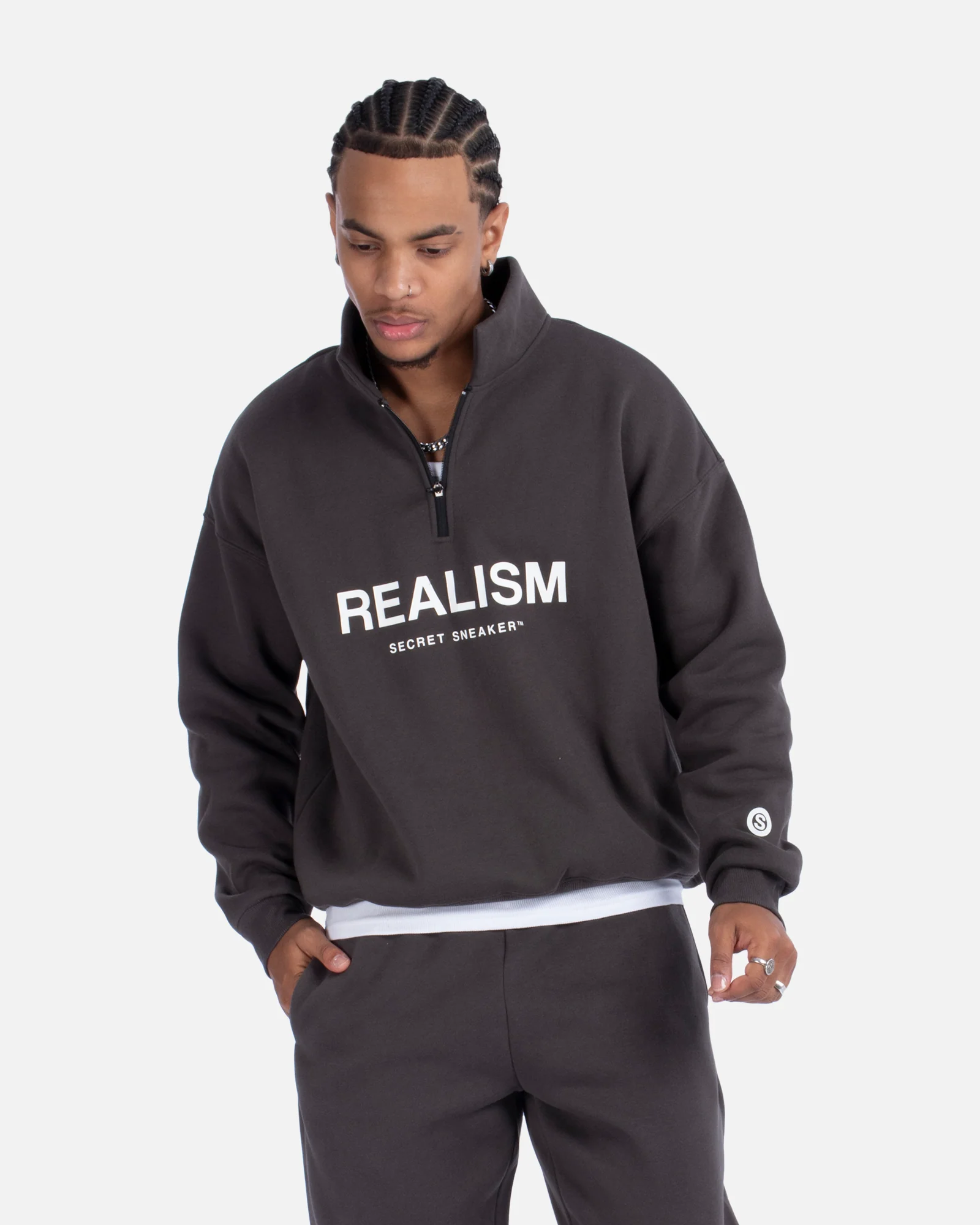 IDOL HALF ZIP SWEATER ASPHALT - Image 6
