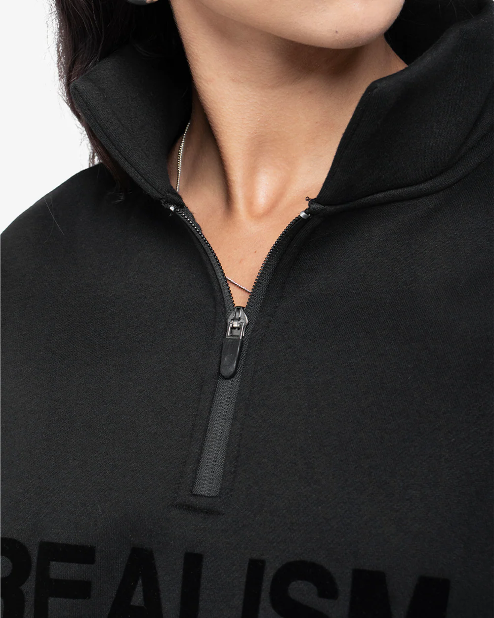 IDOL HALF ZIP SWEATER BLACK - Image 10