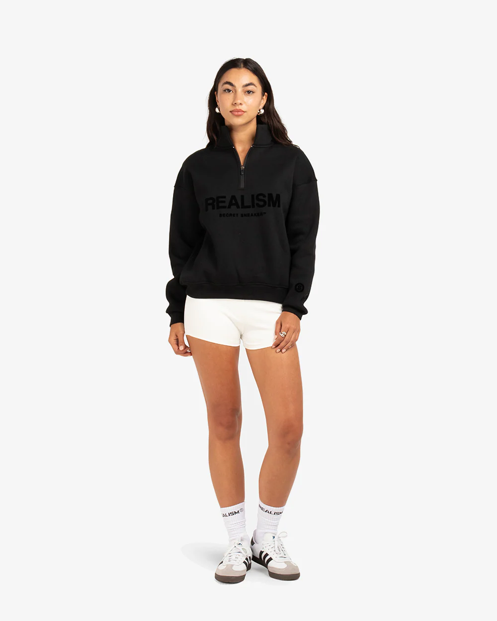 IDOL HALF ZIP SWEATER BLACK - Image 8