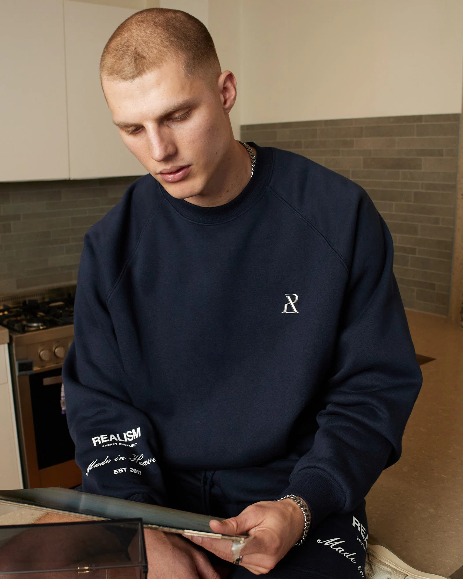 RADIANT CREWNECK ROYAL NAVY - Image 3