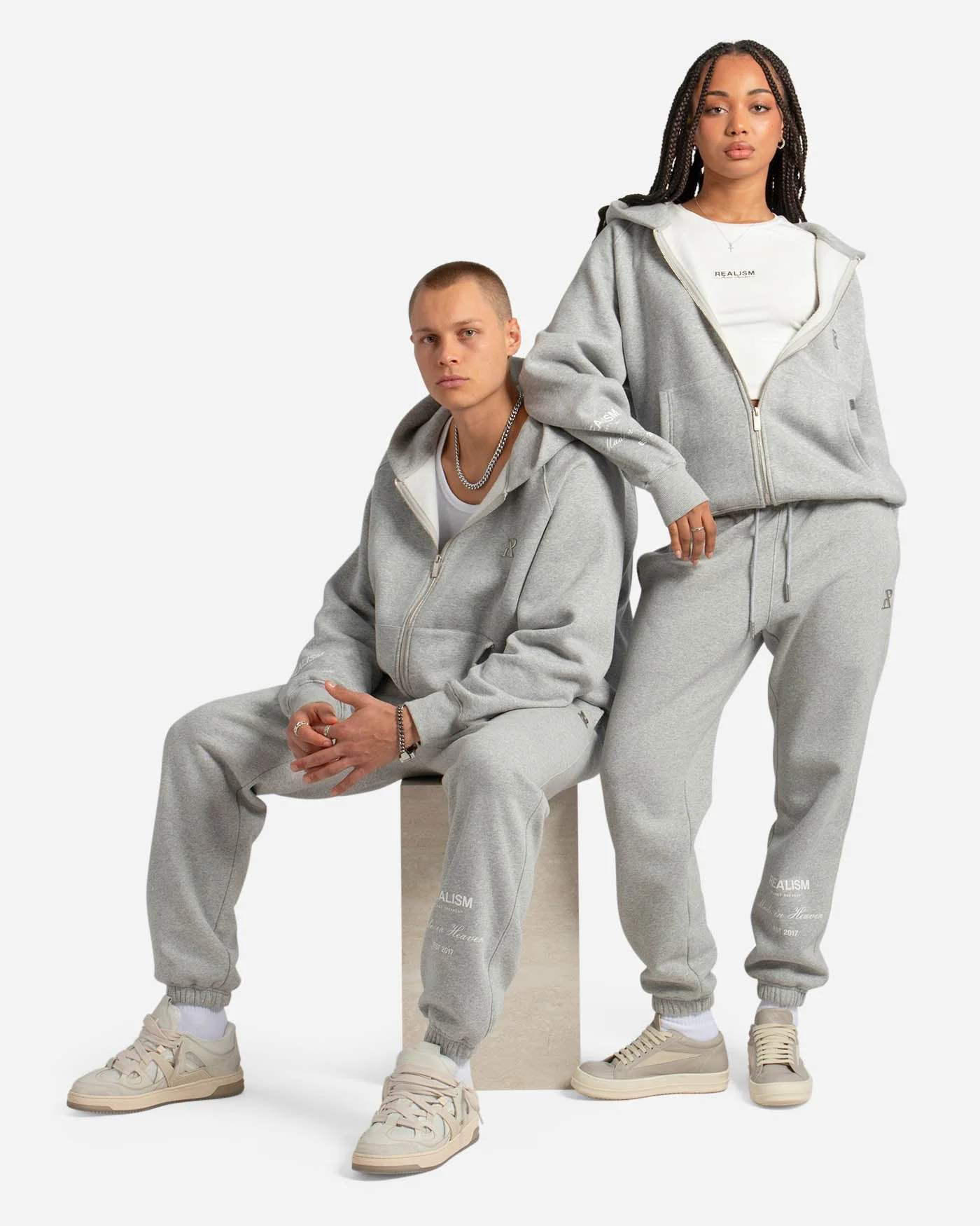 RADIANT ZIP HOODIE GREY MARLE - Image 10
