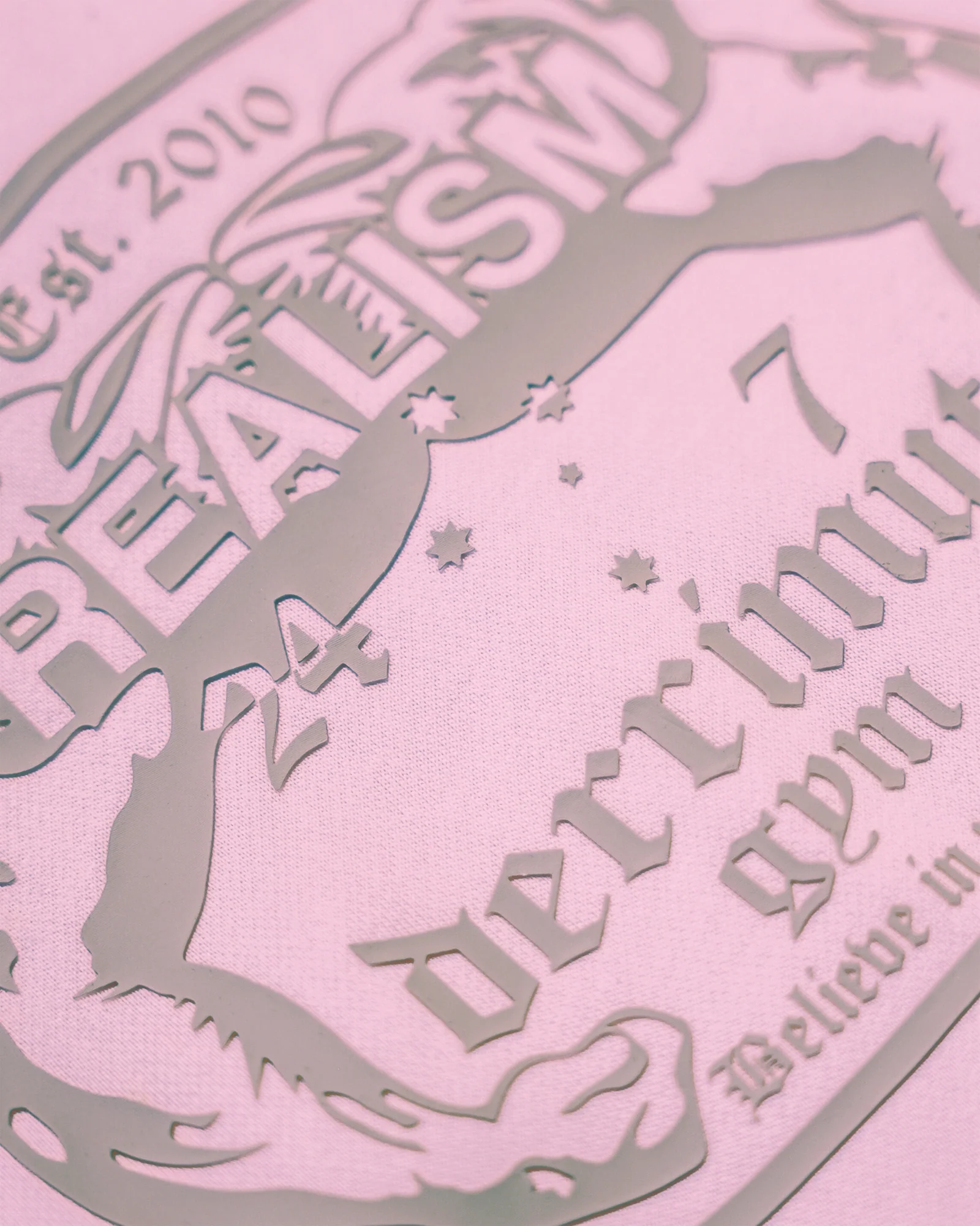 REALISM X DERRIMUT GYM OLD SCHOOL ECHO ZIP HOODIE BABY PINK - Image 9