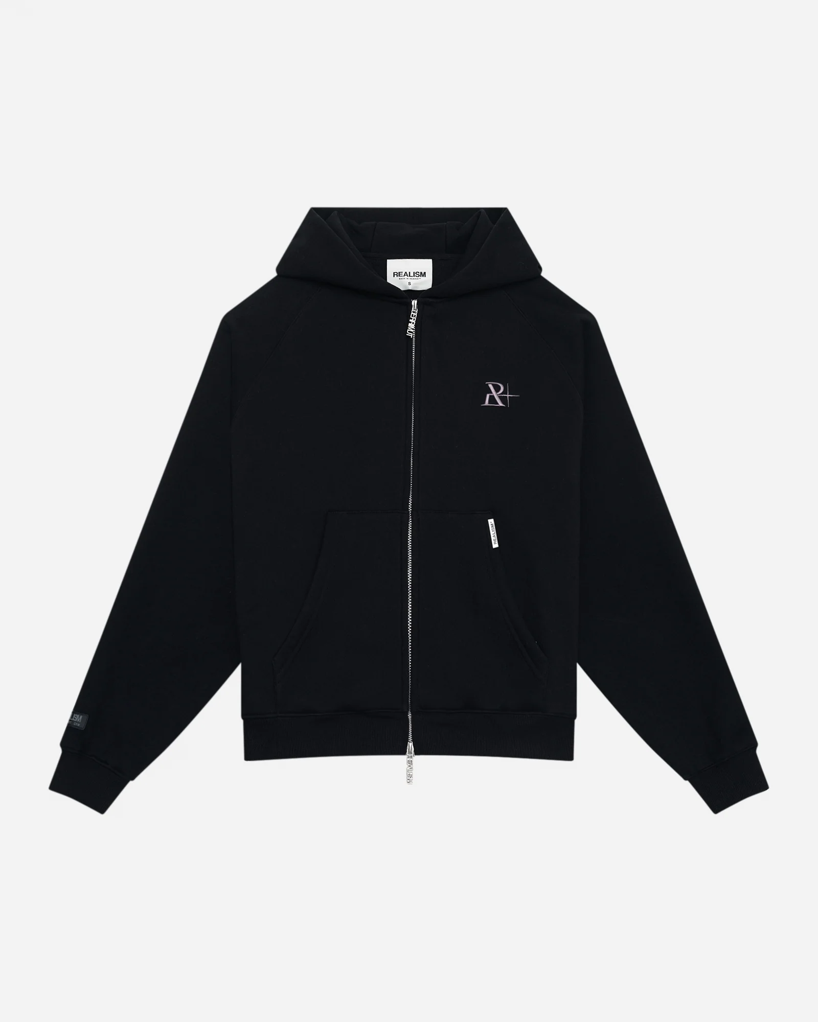 REALISM X DERRIMUT GYM OLD SCHOOL ECHO ZIP HOODIE BLACK