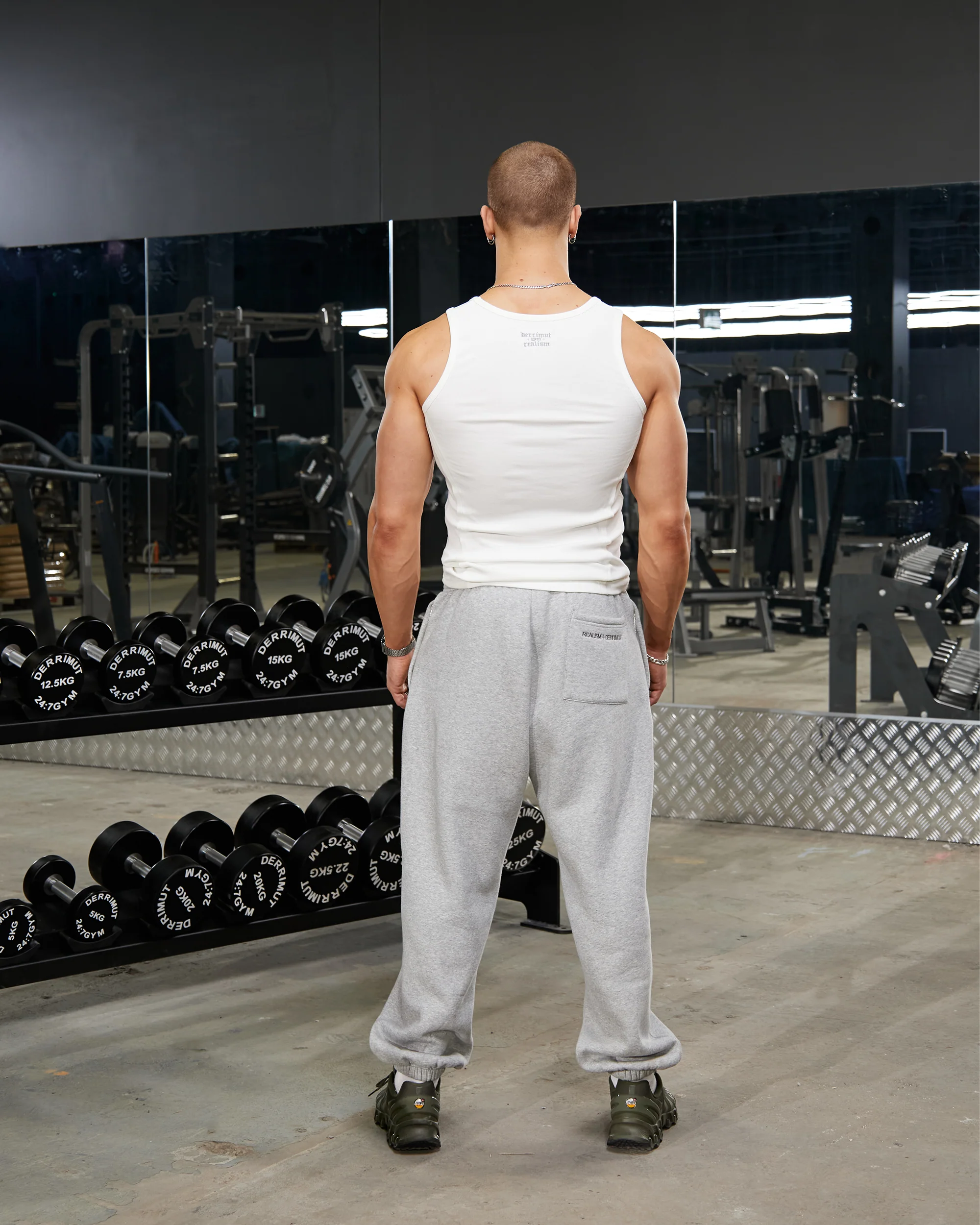 REALISM X DERRIMUT GYM R+D RIBBED TANK TOP WHITE - Image 4
