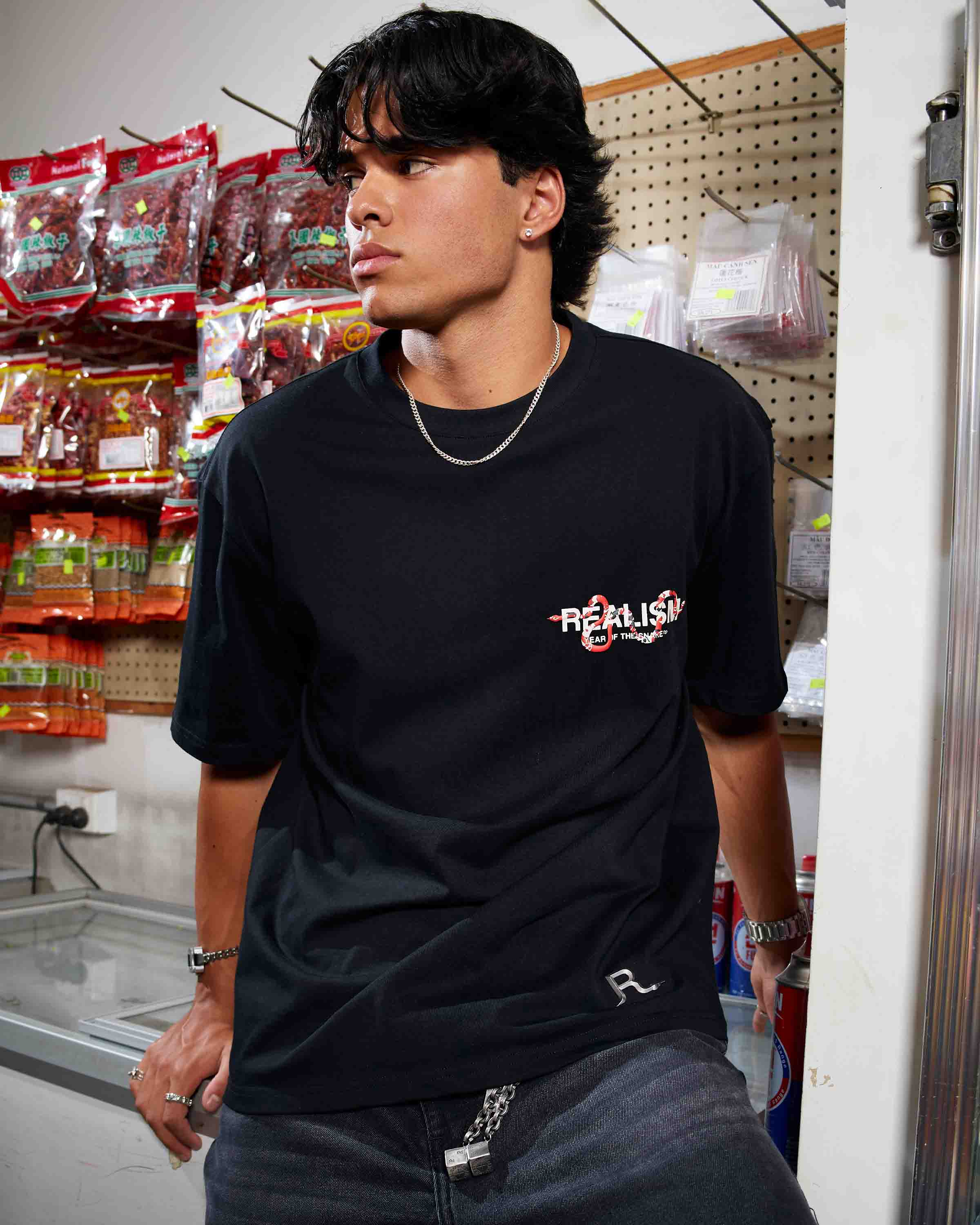 SNAKE LOGO TEE BLACK - Image 3