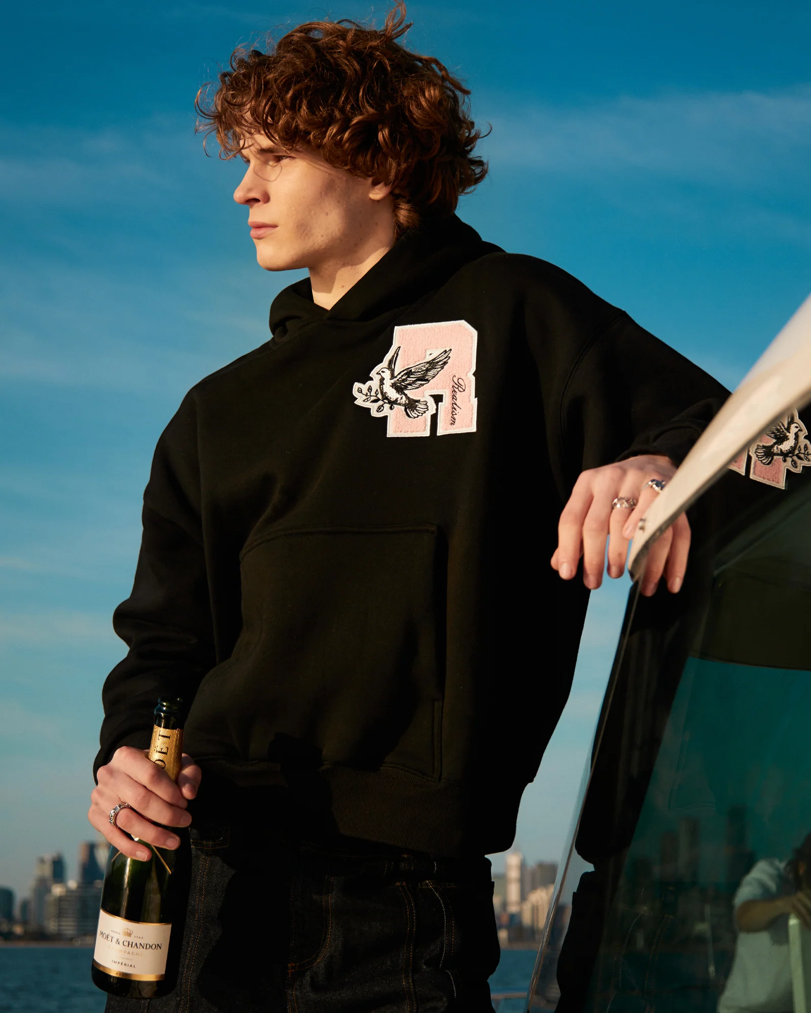 COLLEGE TEAM HOODIE V2 MIDNIGHT PEACH - Image 6