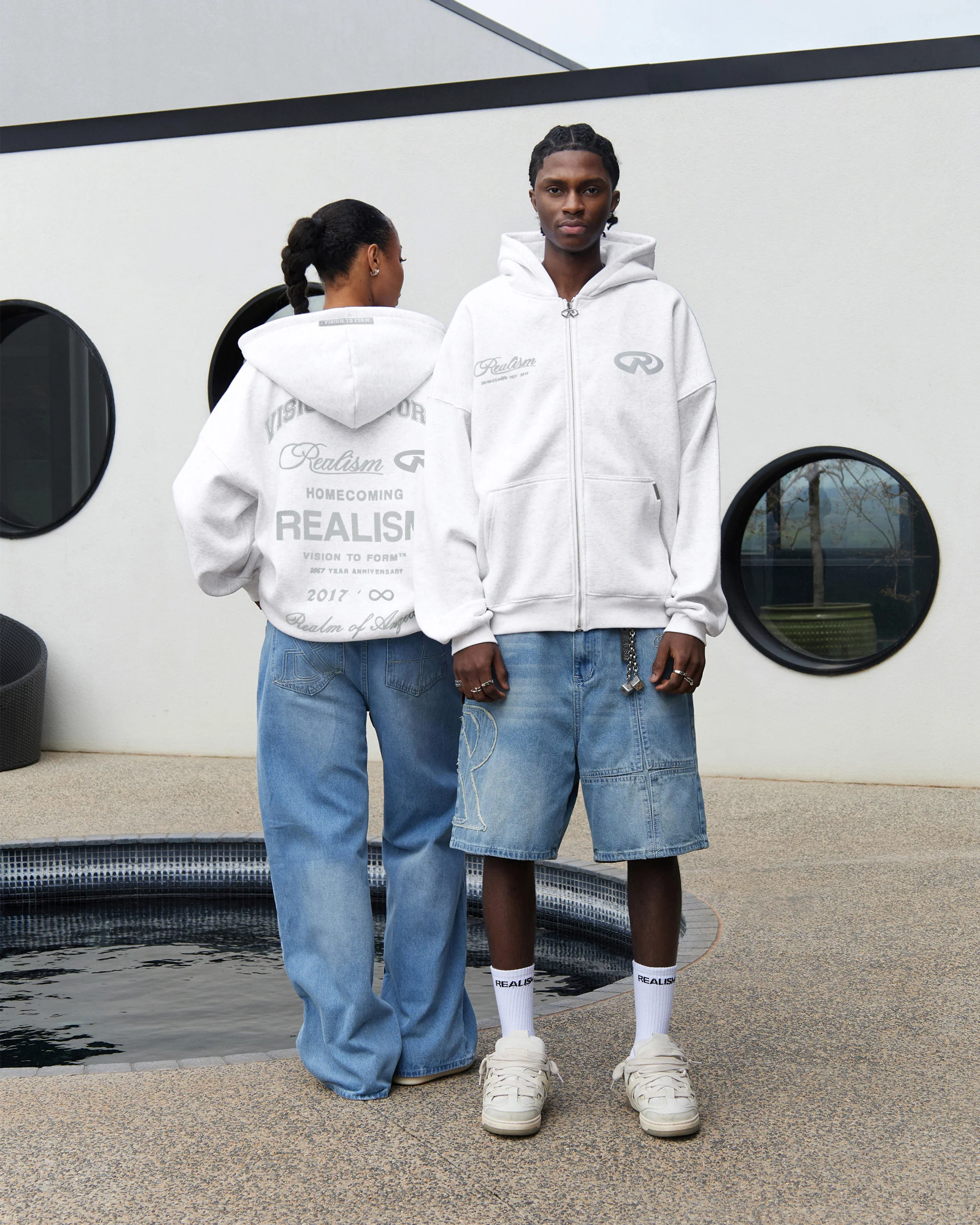 HOMECOMING ZIP HOODIE V2 SNOW MARLE - Image 8