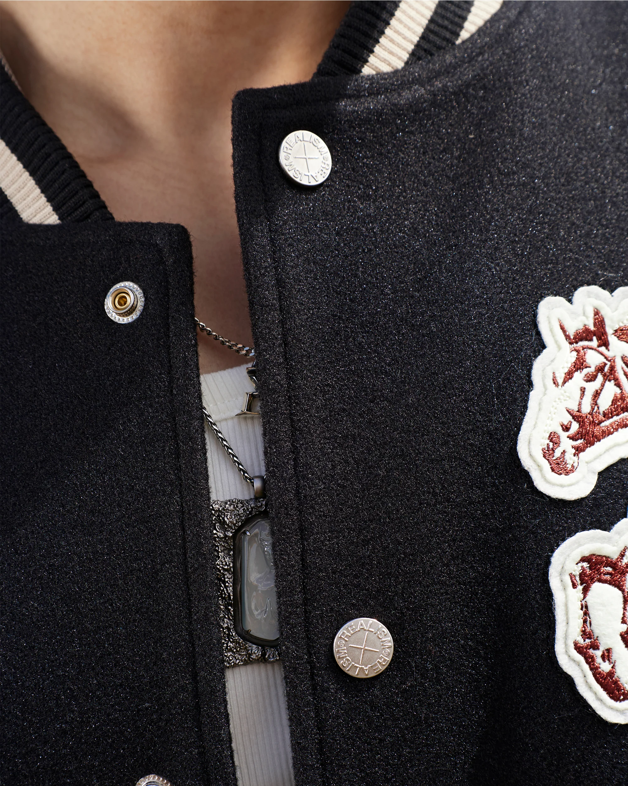 HORSE LETTERMAN JACKET BLACK - Image 10