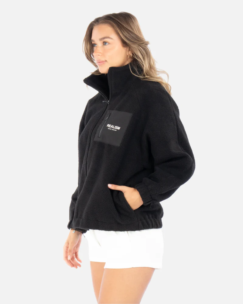 STRIDE SHERPA JACKET BLACK - Image 5