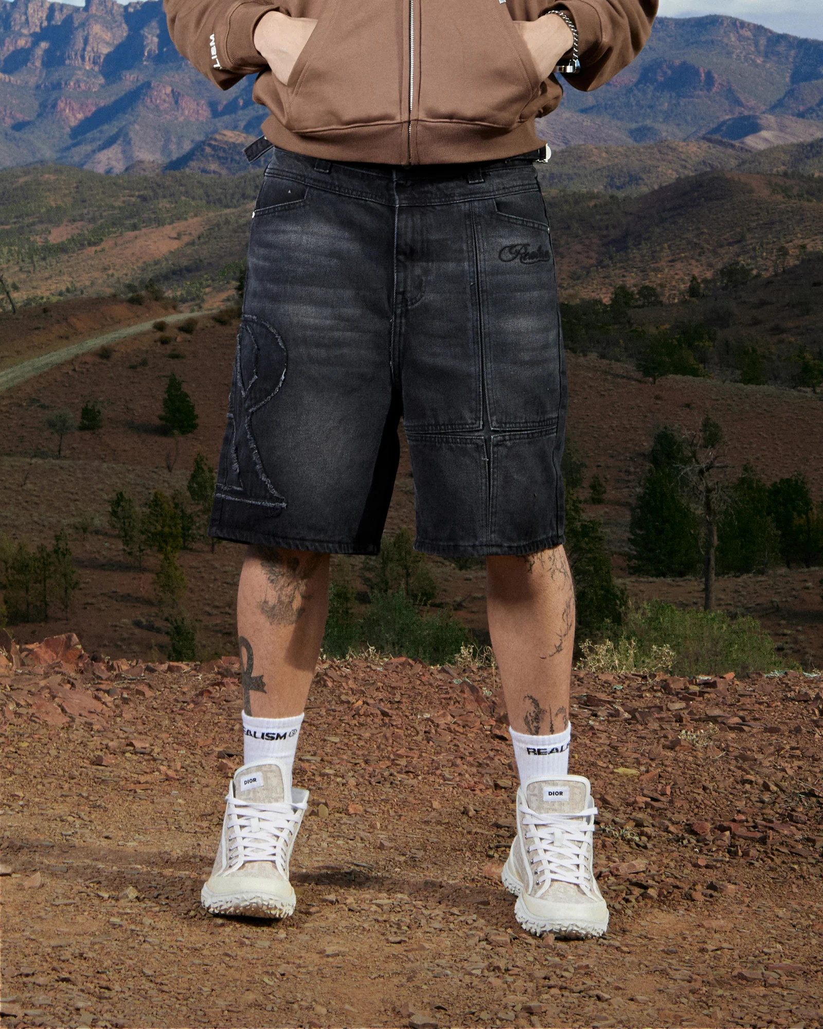 VIVANT DENIM SHORTS WASHED BLACK - Image 3